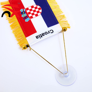 Drapeau national de la Croatie le plus vendu, drapeau suspendu pour rétroviseur de <span class=keywords><strong>voiture</strong></span>, drapeau suspendu en polyester pour la décoration de <span class=keywords><strong>voiture</strong></span> - Product Image 3