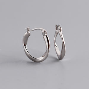 Personnalité à la mode 925 Sterling Silver <span class=keywords><strong>Morbius</strong></span> Wave Boucles d'oreilles 18K Gold Platerd Twisted Boucles d'oreilles en gros - Product Image 5