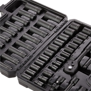 סט שקעים 46 חלקים 3/8 אינץ' עם ראצ'ט 72 שיניים, שקעים עמוקים וקצרים עם 6 ו-12 פאות, סט שקעים נייד בקופסה - Product Image 4