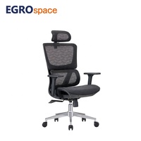 EGROspace Solutions de Bureau Tout-en-un, Chaise de Bureau Ergonomique Pivotante Confortable en Maille pour Cadres