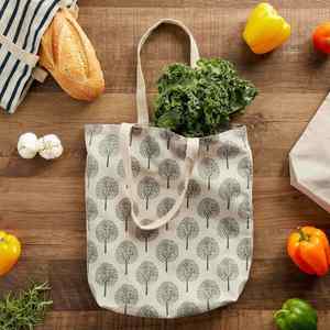 Custom Fashion Travel Shopping School Work Lunch Reusable <b>White</b> Single Shoulder Canvas Tote Cotton Grocery <b>Bag</b> - Product Image 4