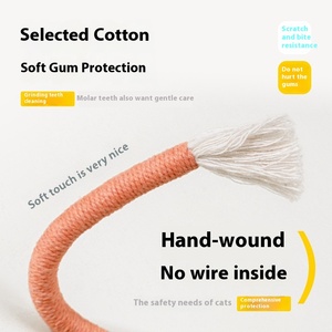 Juguete de cuerda <span class=keywords><strong>para</strong></span> morder <span class=keywords><strong>para</strong></span> gatos, respetuoso con el medio ambiente, juguetes de peluche de algodón resistentes a molares <span class=keywords><strong>para</strong></span> gatos y perros, productos de juguetes <span class=keywords><strong>para</strong></span> masticar <span class=keywords><strong>mascotas</strong></span> - Product Image 5