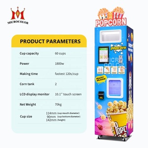 Macchina Automatica per <span class=keywords><strong>Popcorn</strong></span> con Schermo Touch Smart, Distributore di Snack con 2 Gusti per Uso Commerciale - Product Image 2