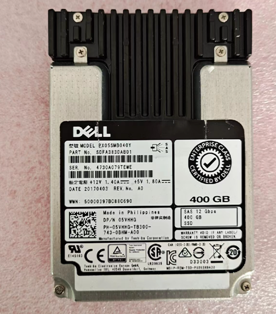 Original New 05VHHG 400GB SAS-12Gbps 2.5inch Solid State Drive for Server PX05SMB040Y