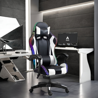 Chaise d'ordinateur de jeu inclinable avec tête amovible et oreiller lombaire, offre spéciale