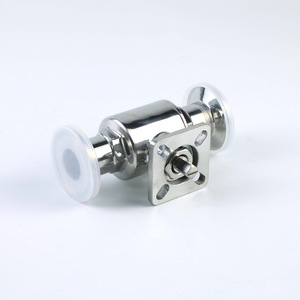 Vanne à boisseau sphérique à déconnexion rapide Kingston Sanitary en acier inoxydable 304 avec raccord à collier et support pour l'industrie alimentaire - Product Image 4