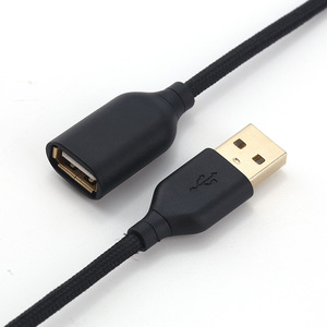 Lung Kay <b>Usb</b> <b>2.0</b> <b>A</b> Male To <b>A</b> Female Extension Cable Black 1m Tinned Copper Data Cable For Computer - Product Image 3