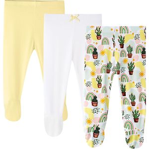 กางเกงขายาวเด็กอ่อน BambooBud แพ็ค 3 ตัว ผ้าฝ้ายใยไผ่ สำหรับเด็กแรกเกิด ทั้งเด็กชายและเด็กหญิง ชุดนอนขายาว ไซส์ NB-12 เดือน - Product Image 1