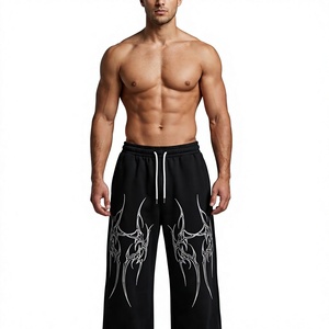 Pantalon de jogging pour homme personnalisé, surdimensionné, imprimé, imperméable, en polaire polyester, avec plis à l'avant, fermeture à cordon, coupe ample, 4 saisons - Product Image 1
