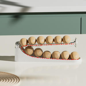 Boîte de rangement pour œufs à roulement, style coulissant, organisateur de réfrigérateur, conservation de la fraîcheur, conteneur alimentaire, origine Taizhou, référence 1528 - Product Image 2