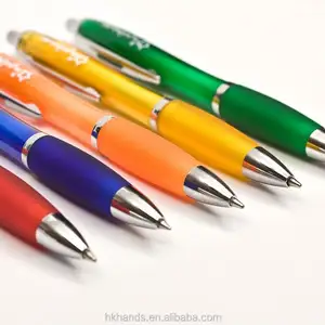 Modern Novel Design Factory Price Retractable Ballpoint Pen Promotion Plastic Logo