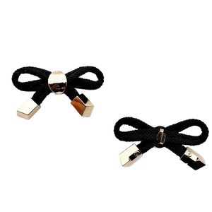 El yapımı renkli kumaş papyon kadın ayakkabı tokaları, ayrılabilir klipler, aksesuar aksesuarları çanta tokaları giyim yamalar - Product Image 4