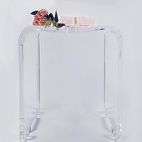 Siège de chaise de salle de bain personnalisé banc de douche transparent tabouret tabouret de douche en acrylique