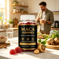 Extrait de Maca noire végétalien avec Ashwagandha, sans gluten, à base de pectine, gommes quotidiennes de Maca pour le bien-être