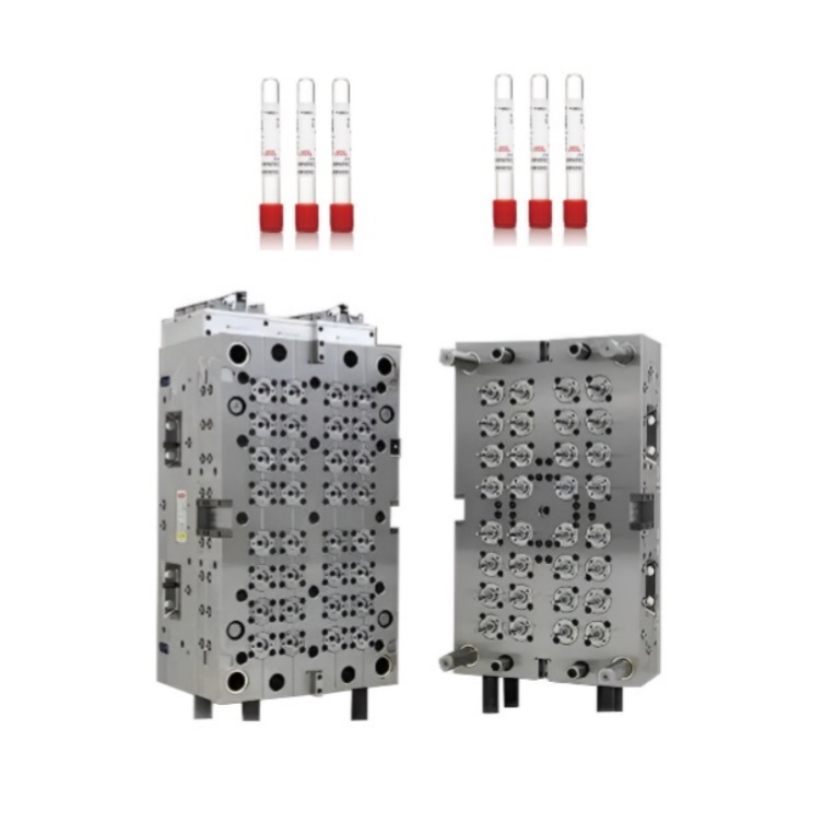Medical Pipe Injection Molding Manufacturer Custom 24 Cavity Pet Test Tube Mold Vacuum Blood Collection Tube Moulds