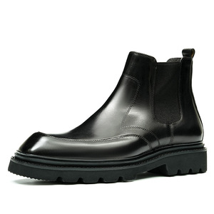 Goodyear Men's Italian Style Ankle Boots Handmade Custom Genuine Leather Shoes with Lace-Up Closure Welted in Italy - Product Image 2