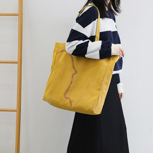 Borsa a tracolla in tela di cotone pesante personalizzata di grandi dimensioni con lettere di alta qualità stampate - Product Image 6