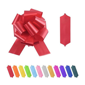 Grand nœud décoratif métallique à tirer facilement pour emballage cadeau, décoration de voiture de mariage, présentation d'événements - Product Image 4