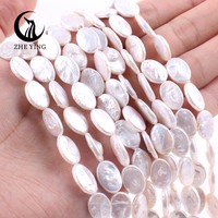 Perles d'eau douce de culture ovales de 10x13mm perles en vrac baroques de forme ovale pour la fabrication de bijoux perles de perles naturelles vente en gros