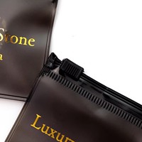 Sac à fermeture éclair en PVC givré personnalisé, petit format, pour bijoux, réutilisable, pochette à fermeture éclair pour boucles d'oreilles et colliers, sac en plastique à fermeture éclair, vente chaude