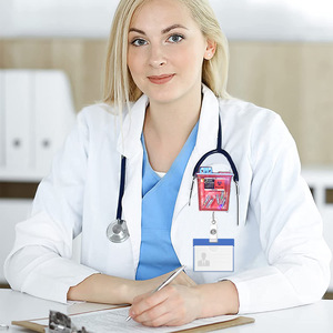 <span class=keywords><strong>Porta</strong></span> <span class=keywords><strong>Badge</strong></span> Retrattile in Acrilico Serie Medica <span class=keywords><strong>con</strong></span> <span class=keywords><strong>Clip</strong></span> Girevole, Accessori per Infermieri, <span class=keywords><strong>Porta</strong></span> Tessere Identificative - Product Image 4