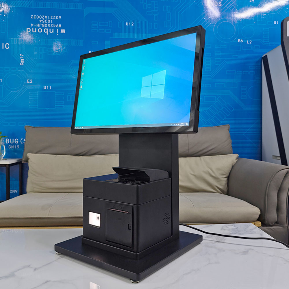 Сенсорный экран киоск для самостоятельной проверки с паспортом сканер QR-код считыватель принтера