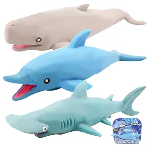 Novel Toys 2023 Squeeze Toys Fidget Dolphin Shark Whale Custom Worm Anti Anxiety Soft Pu Squeeze Toys For Adults