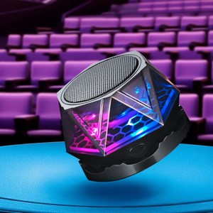 Portable <b>Speaker</b> With Magnetic Phone Stand Colorful <b>LED</b> Light Rechargeable Battery Wireless <b>Bluetooth</b> Stereo Sound - Product Image 3