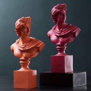 Bustes antiques en fibre de verre, pour femmes grises, sculptures de buste <span class=keywords><strong>Athena</strong></span> à vendre - Product Image 4