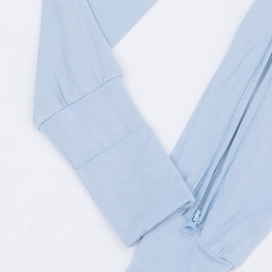 Combinaison en bambou tricotée pour nouveau-né, OEM ODM, respirante, manches longues, fermeture éclair, <span class=keywords><strong>pyjama</strong></span> de printemps - Product Image 5