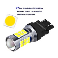 Auto Small LED Bulb T25 3156 P24W 3157 P27/7W 3030 27SMD Car Reverse Parking Stop Turn Signal Lighting System Canbus Error Free