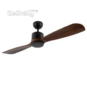 Moderno stile semplice 2 pale cieling ventilatore dc bldc controllo del motore a distanza in legno ventilatori da soffitto di raffreddamento