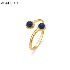 Anillo de Moda Amy Amy, Chapado en Oro, con Piedra de Concha, Diseño Geométrico Moderno, Joyería para Uso Diario de Mujer, Regalo - Product Image 3