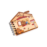 Carnet de notes fantaisie avec fenêtre en forme de capybara, personnalisable, mini carnet de notes, kawaii, carnet de notes mignon pour enfants