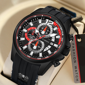Relojes X-GEQCK <span class=keywords><strong>con</strong></span> Correa de Silicona para Hombre, Relojes de Pulsera Deportivos de Cuarzo de Lujo, Cronógrafo, <span class=keywords><strong>Reloj</strong></span> Hombre <span class=keywords><strong>con</strong></span> Manecillas Luminosas y Fecha - Product Image 5