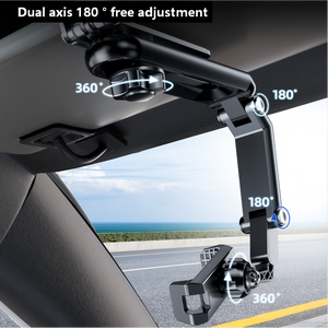 Supporto Universale per Telefono da Specchietto Retrovisore, Rotazione a 360 <span class=keywords><strong>Gradi</strong></span>, Clip Manuale, Supporto Portatile per Auto - Product Image 2