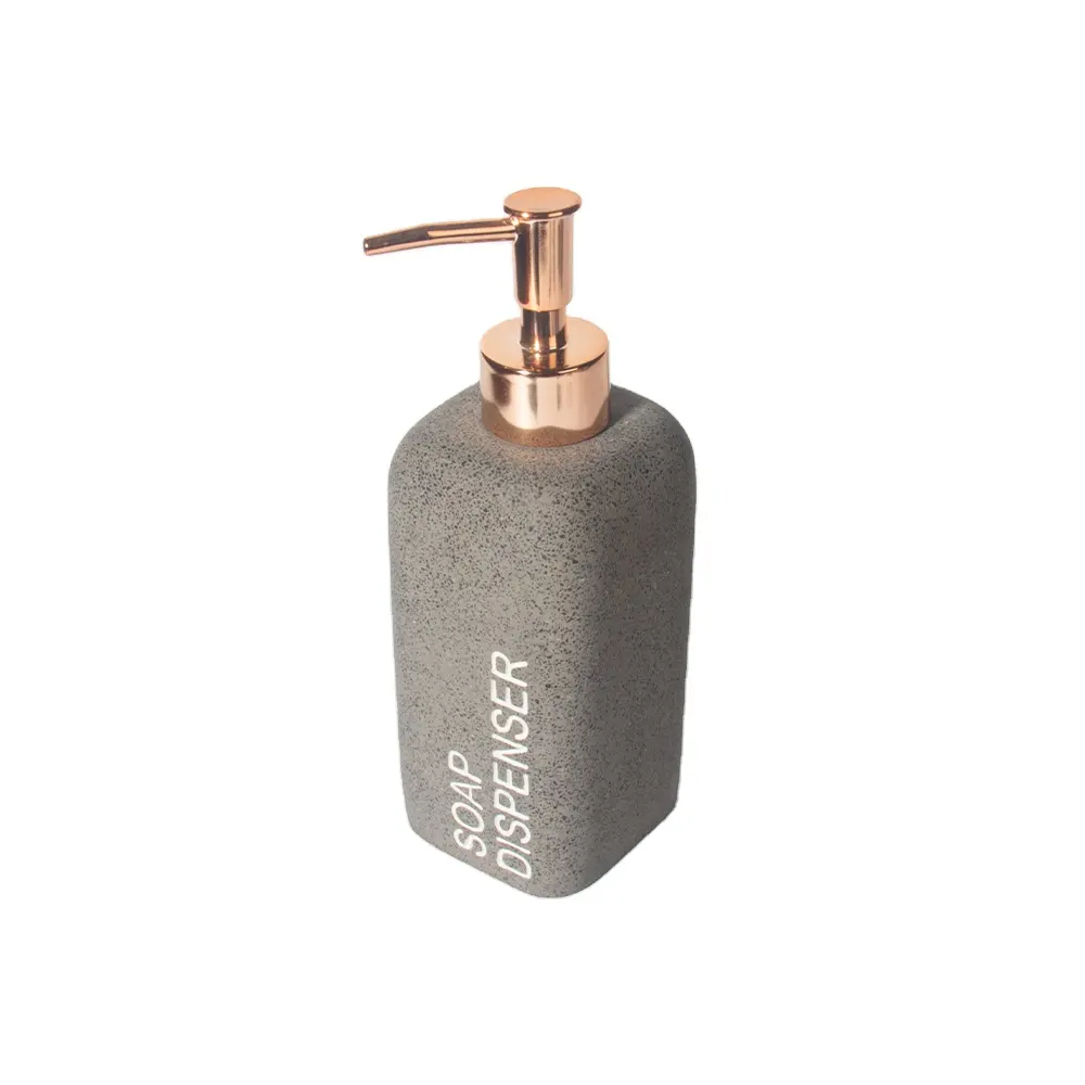 Çevre beton/çimento banyo aksesuarları setleri banyo ve mutfak kumtaşı etkisi için el sabun dağıtıcısı şişe