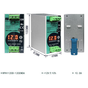 Reignpower 120W 12V 24V Din Rail điện hiển thị kỹ thuật số cung cấp công nghiệp chuyển mạch nguồn cung cấp PFC điện 24VDC cung cấp điện - Product Image 2