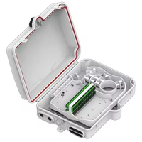 Boîtier de distribution de fibre optique extérieur |   24 fibres FTTH montables sur mur/poteau |    Adaptateur SC/LC