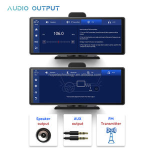 10,26 inch touchscreen IPS waterdichte auto DVR 2-kanaals CarPlay MP5 WIFI 1080p dashcam achteruitrijspiegel video recorder 1 jaar garantie - Product Image 5