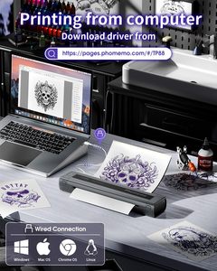 Tattoo Transfer <span class=keywords><strong>Stencil</strong></span> máy in phomemo tp88 truyền nhiệt Tattoo Machine cho hình xăm nghệ sĩ - Product Image 5