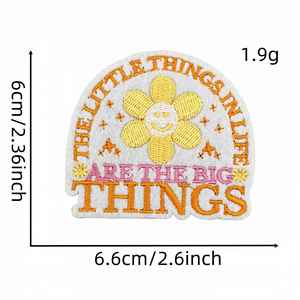 Patchs brodés faits main en sergé avec lettres et expressions anglaises pour chapeaux et vêtements (vente en gros) - Product Image 3