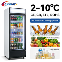 Congelador Vertical Comercial de 300L con Puerta de Vidrio, Enfriamiento por Aire Forzado y Ahorro de Energía