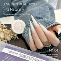 Moule à ongles double transparent avec marquages gradués, réutilisable, pour extensions d'ongles, livraison rapide, vente en gros pour salons de manucure et DIY