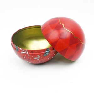 Custom Printed <b>Christmas</b> Tin Bauble Ball Food Grade Tinplate <b>Box</b> <b>Christmas</b> <b>Tree</b> Hanging Ornament Sphere Metal Packaging Can - Product Image 5