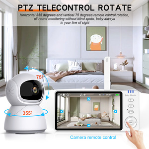 Monitor <span class=keywords><strong>de</strong></span> Bebé con Sensor <span class=keywords><strong>de</strong></span> Temperatura y Pantalla <span class=keywords><strong>de</strong></span> 5 Pulgadas, Cámara <span class=keywords><strong>de</strong></span> Vigilancia WiFi <span class=keywords><strong>de</strong></span> 720P, Audio Bidireccional Inalámbrico <span class=keywords><strong>de</strong></span> 2.4G, Alarma <span class=keywords><strong>de</strong></span> Alimentación - Product Image 4