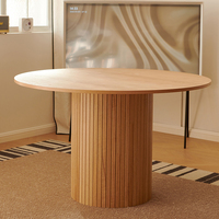 Table à manger ronde simple moderne pour 4 6 8 10 12 personnes Ensemble de table et de chaises en bois