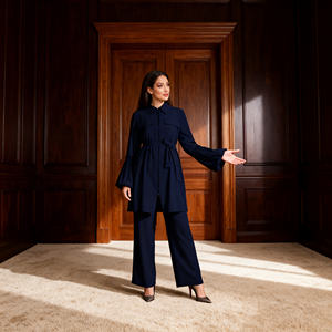 Abaya Elegante de Poliéster con Lentejuelas, Estilo Nuevo y de Lujo, para Mujeres Musulmanas, Vestido de Fiesta Personalizado, Venta al Por Mayor - Product Image 4