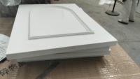 Façades d'armoires en membrane PVC, panneaux de porte de placard en vinyle avec texture de grain de bois réaliste pour la production de meubles