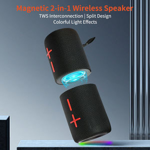Altavoz Magnético Dual Split BT5.3, Altavoces Inalámbricos Portátiles Resistentes al Agua IPX6 con Sonido Estéreo Potente de 20 W, 24 Horas con Iluminación RGB - Product Image 2